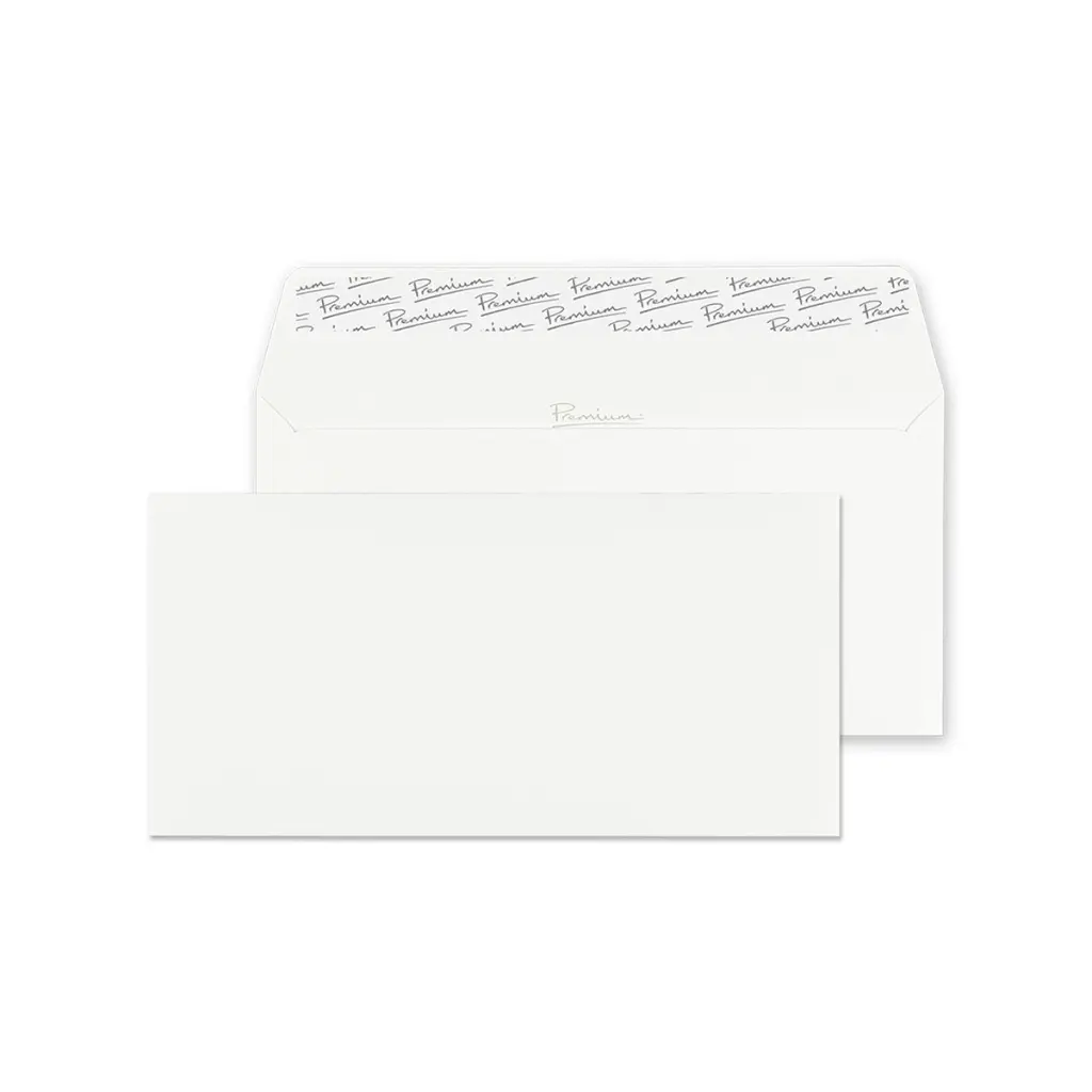 Blake Premium Business DL Brilliant White Wove Wallet Peel and Seal 120gsm 110x220mm BOX 500 PACK 25