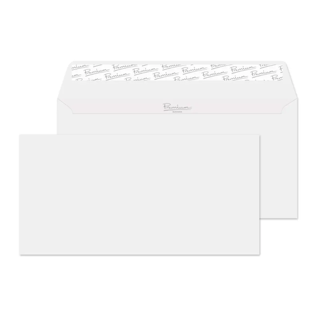 Blake Premium Business DL Diamond White Smooth Wallet Peel and Seal 120gsm 110x220mm BOX 500