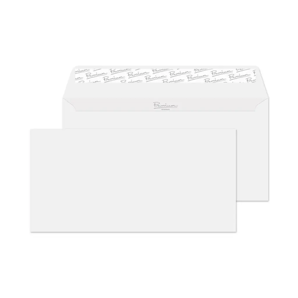 Blake Premium Business DL Diamond White Smooth Wallet Peel and Seal 120gsm 110x220mm BOX 500 PACK 25