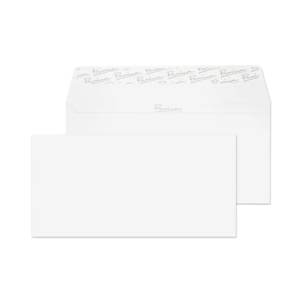 Blake Premium Business DL Ice White Wove Wallet Peel and Seal 120gsm 110x220mm BOX 500