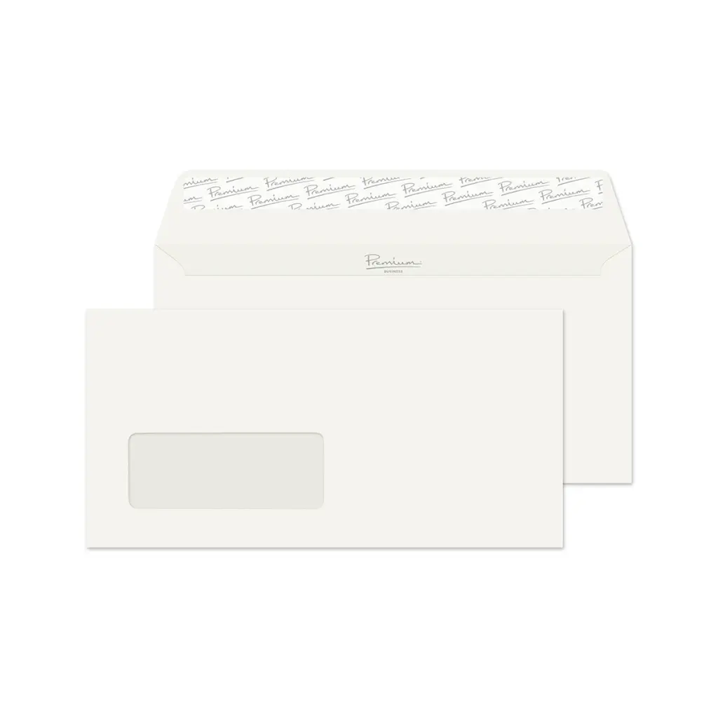 Blake Premium Business DL Oyster Wove Wallet Window Peel and Seal 120gsm 110x220mm BOX 500