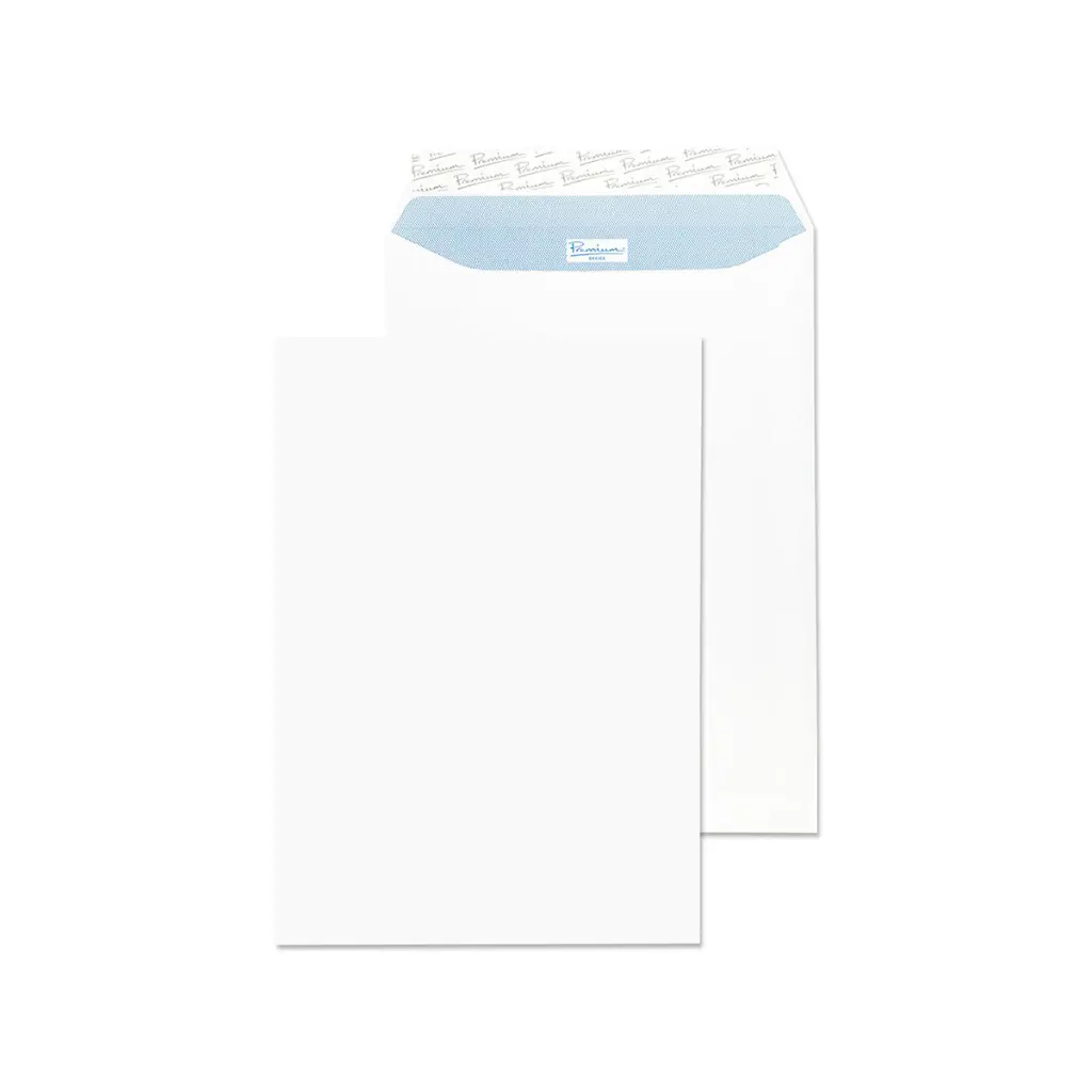 Blake Premium Office C4 Ultra White Wove Pocket Peel and Seal 120gsm 324x229mm BOX 240 PACK 20