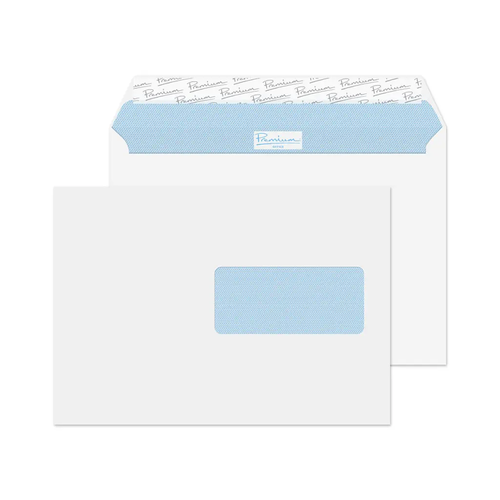 Blake Premium Office C5 Ultra White Wove Wallet European Window Peel and Se 162x229mm BOX 500