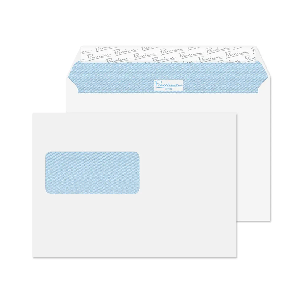 Blake Premium Office C5 Ultra White Wove Wallet Window Peel and Seal 120gsm 162x229mm BOX 500 PACK 25