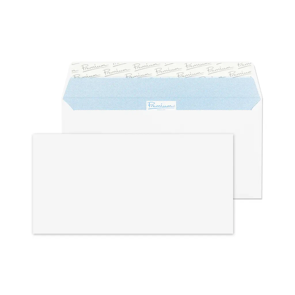 Blake Premium Office DL Ultra White Wove Wallet Peel and Seal 120gsm 110x220mm BOX 500 PACK 25