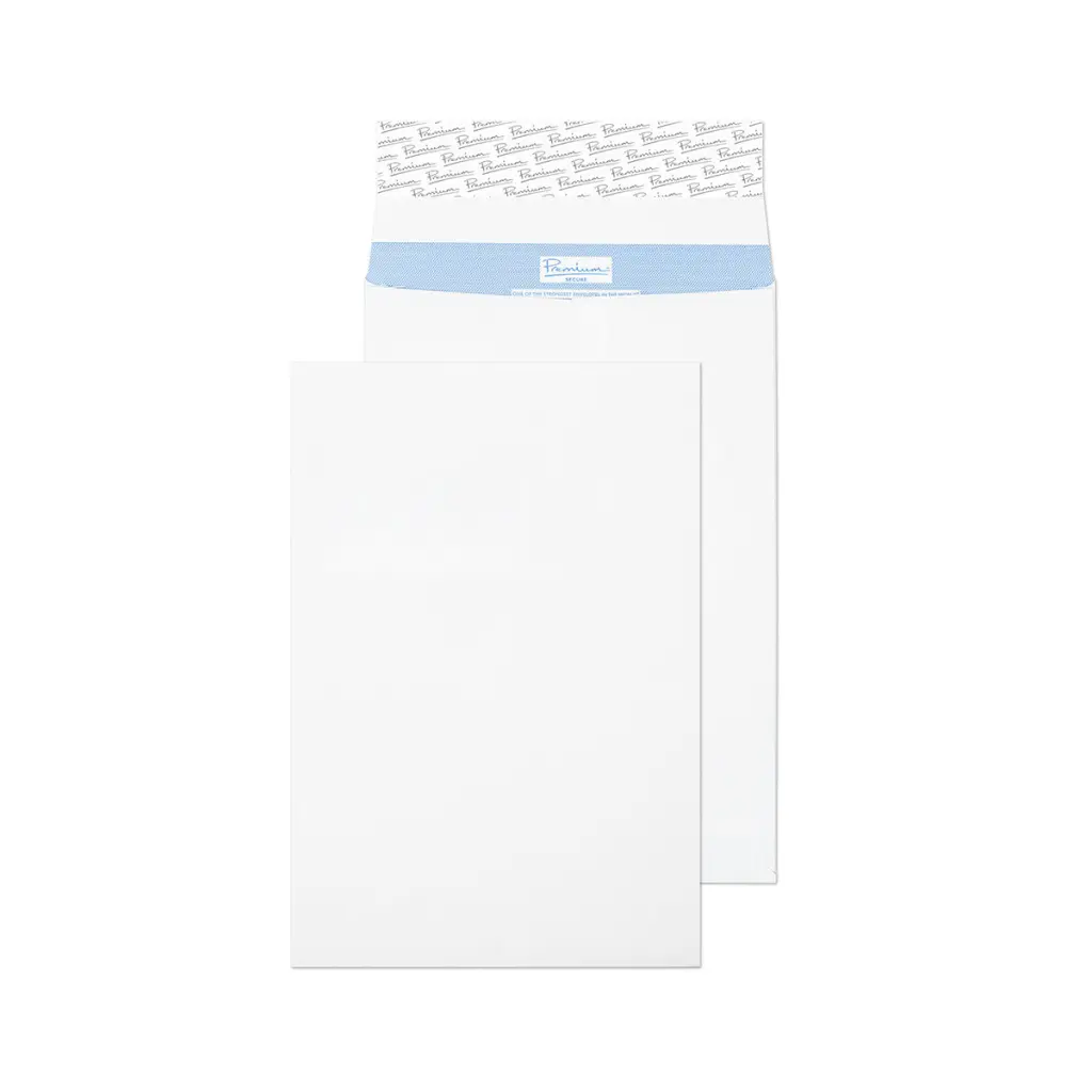 Blake Secure Tear-Resistant C4 White Pocket Peel and Seal 125gsm 324x229x25mm BOX 20