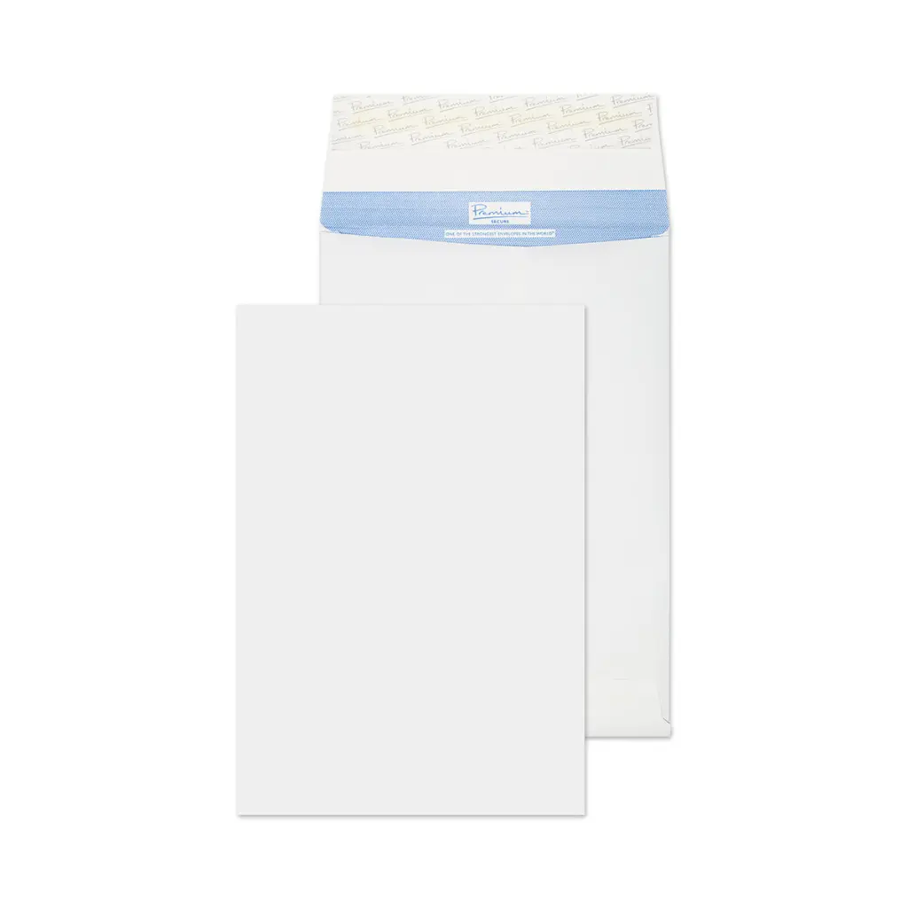 Blake Secure Tear-Resistant White Tear Resistant Pocket Peel and Seal 125gsm 381x254x25mm  BOX 20