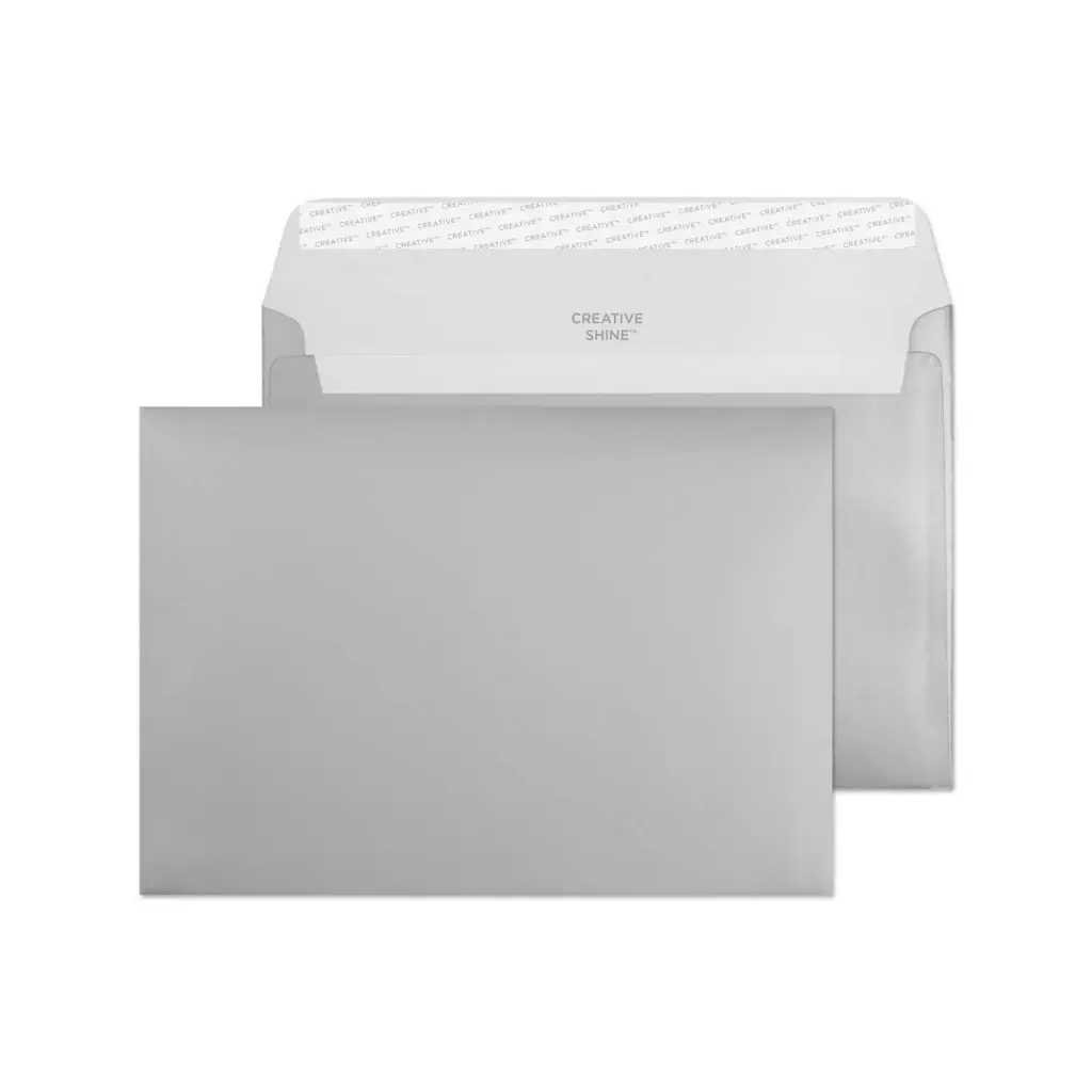 Blake Shine Metallic C5 Metallic Silver Wallet Peel and Seal 130gsm 162x229mm BOX 500 PACK 25