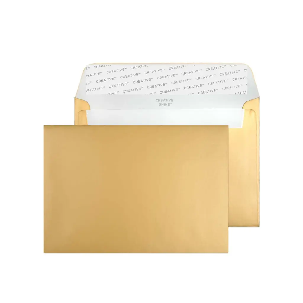 Blake Shine Metallic C6 Metallic Gold Wallet Peel and Seal 130gsm 114x162mm BOX 500 PACK 25