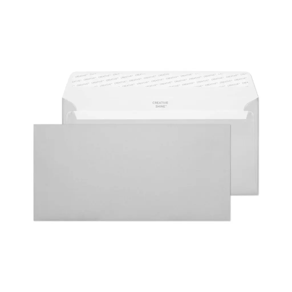 Blake Shine Metallic DL+ Metallic Silver Wallet Peel and Seal 130gsm 114x229mm BOX 500 PACK 25