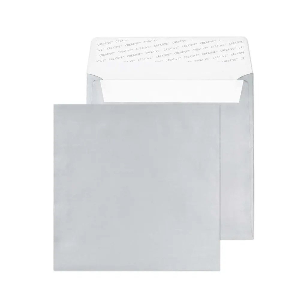 Blake Shine Metallic Metallic Silver Square Peel and Seal 130gsm 160x160mm BOX 500