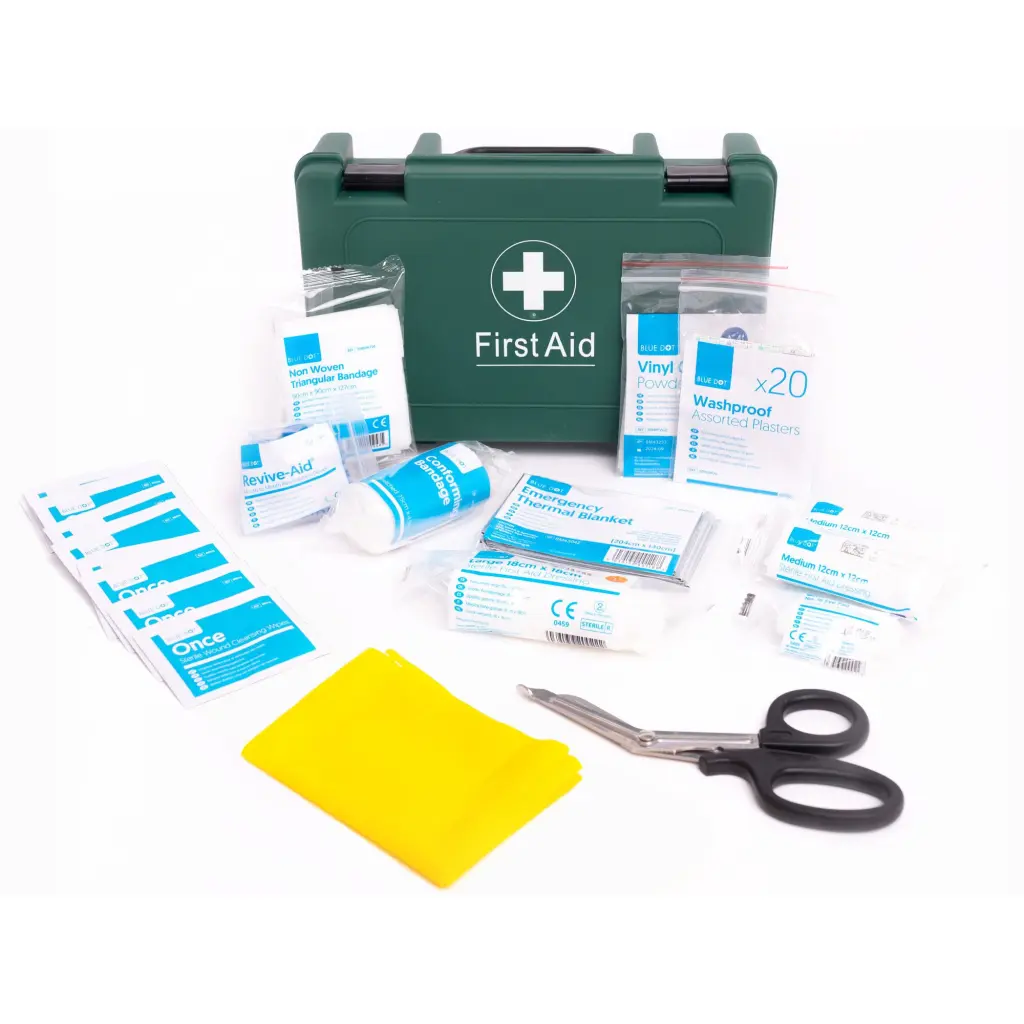 Blue Dot Vehicle First Aid Kit In Green Box (Each)