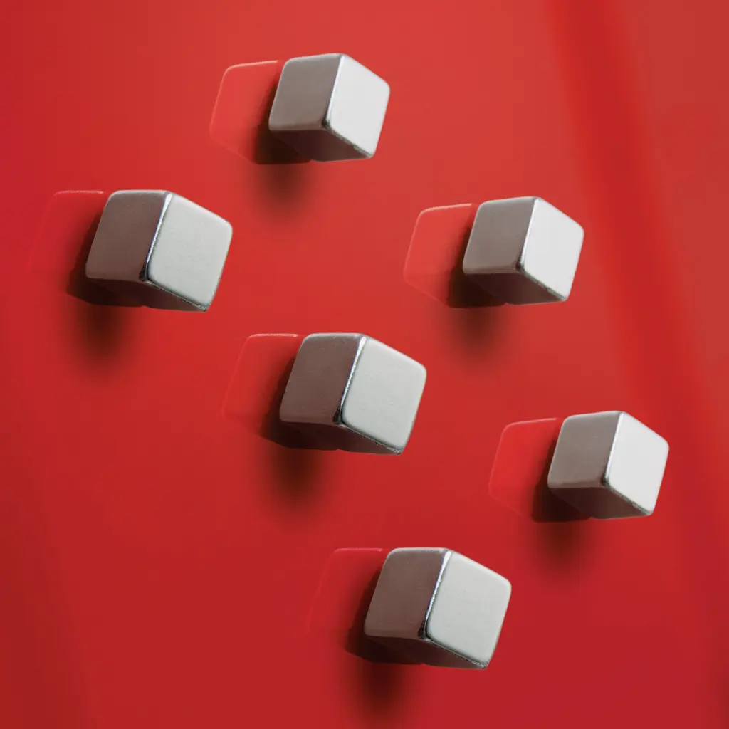 C5 Strong Silver Cube Design Magnets - 10x10x10mm (6) - BA192