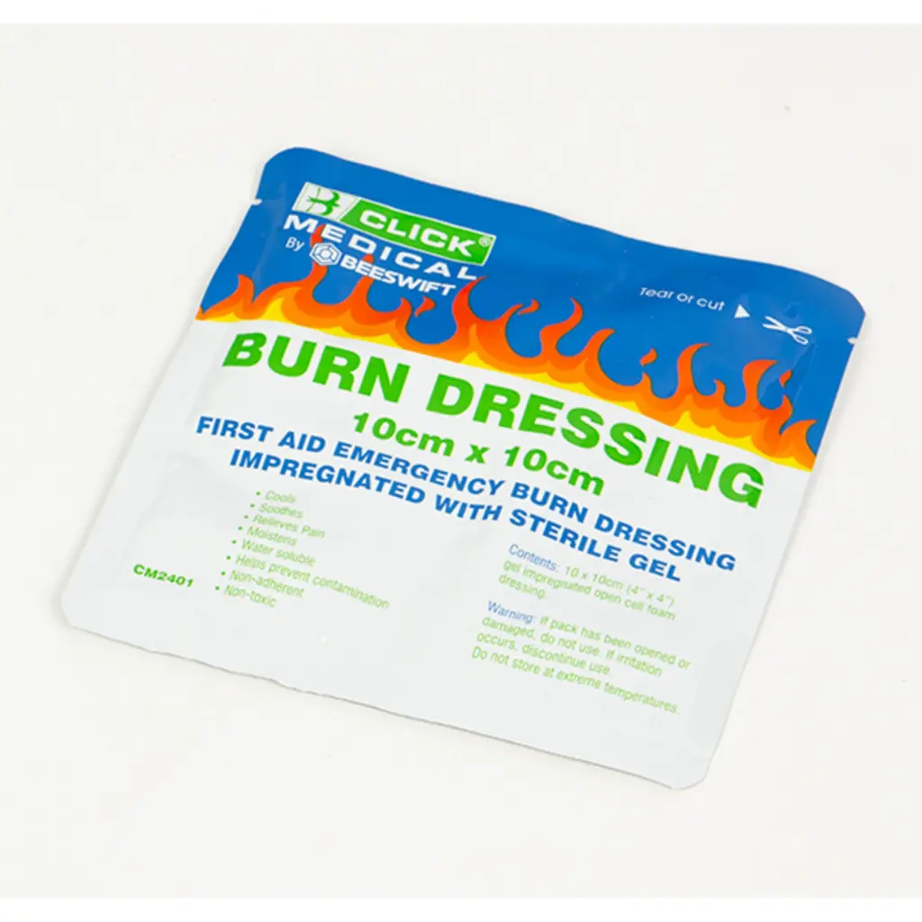 CLICK MEDICAL EMERGENCY 10 X 10CM BURN GEL DRESSING