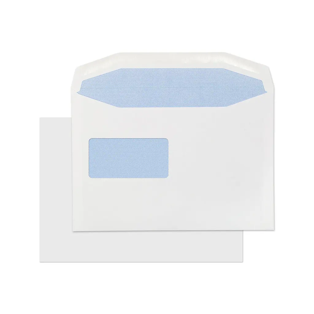 CLS Blake Everyday C5 White Mailing Wallet Reverse Window Gummed 115gsm 162x229mm BOX 500