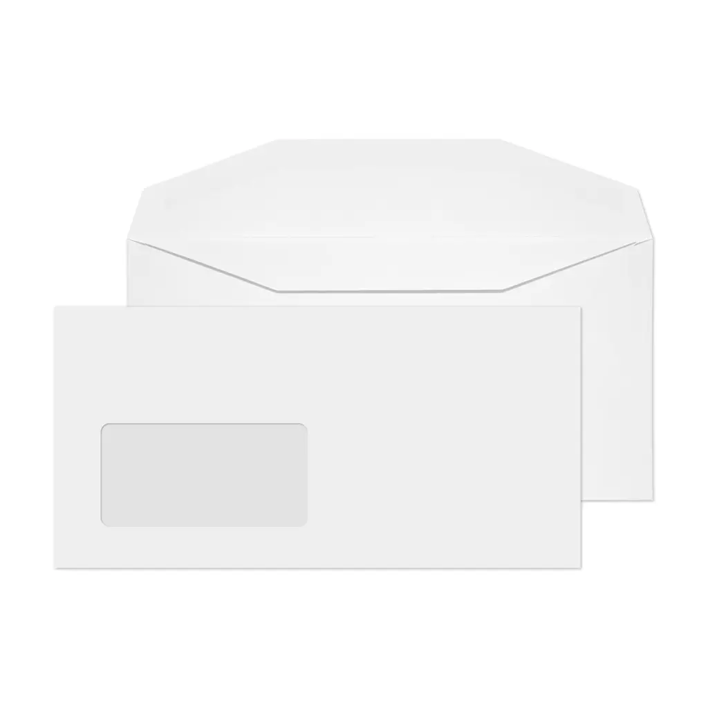 CLS Blake Everyday DL+ White Mailing Wallet Window Gummed 110gsm 114x229mm BOX 1000