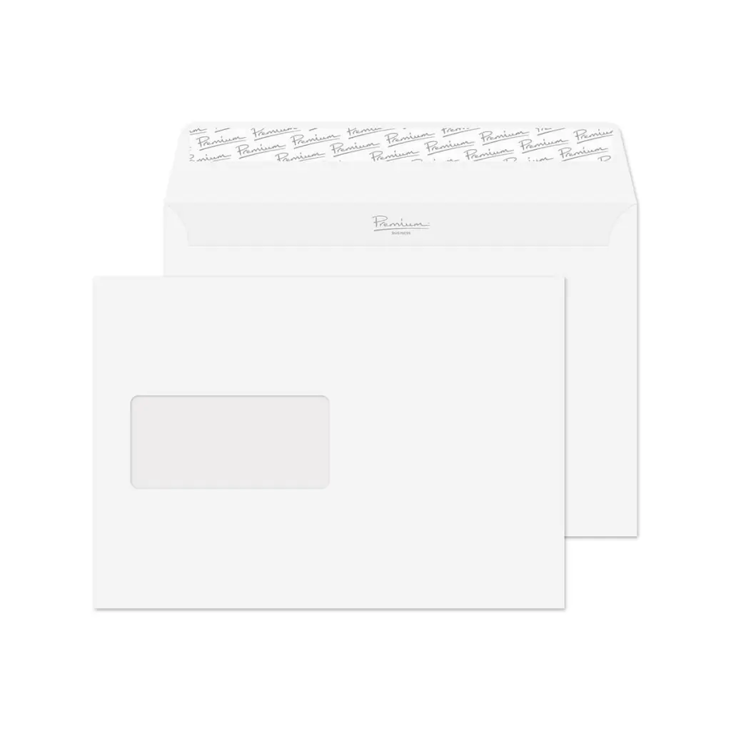 CLS Blake Premium Business C5 Diamond White Laid Wallet Window Peel and Seal 120gsm 162x229mm BOX 500