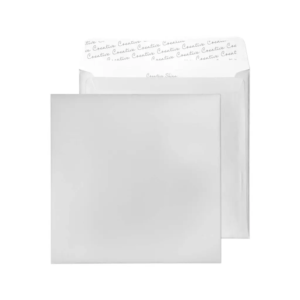 CLS Blake Shine Metallic Metallic Silver Square Peel and Seal 130gsm 220x220mm BOX 250