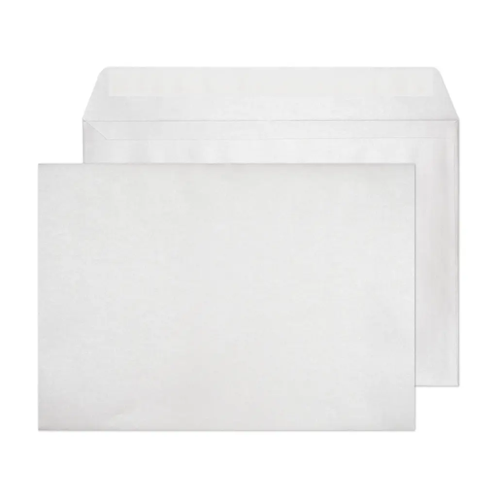 CLS Blake Shine Pearlescent C4 Frosted White Wallet Peel and Seal 120gsm 229x324mm BOX 125