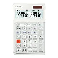Casio JE-12E-EW 12 Digit Ergonomic Compact Desk Calculator White