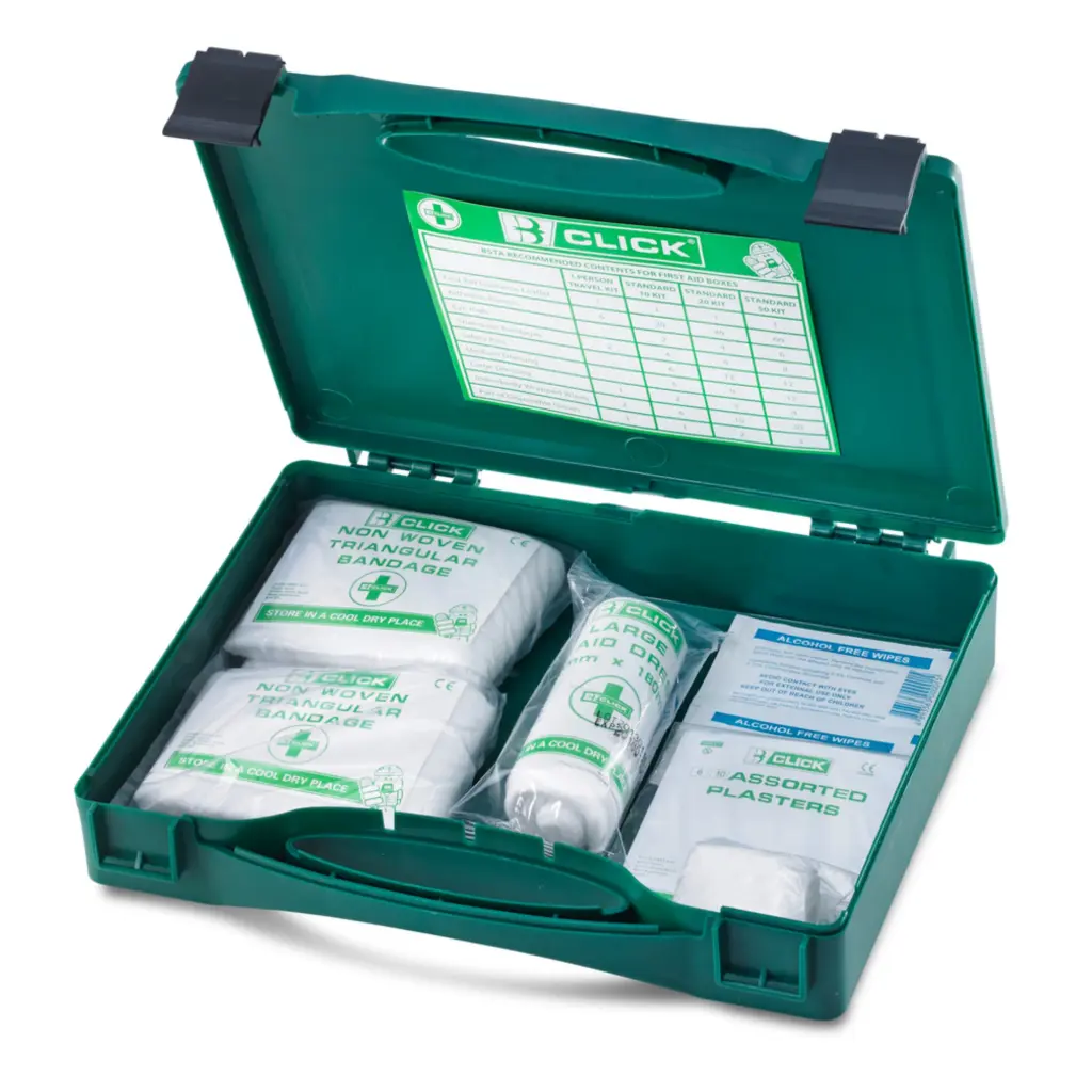 Click Medical 1 Person First Aid Kit Boxed Green 