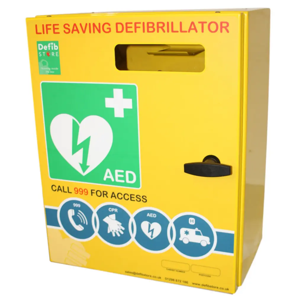Click Medical Defibrillator Stainless Steel Cabinet No Lock & Electrics 