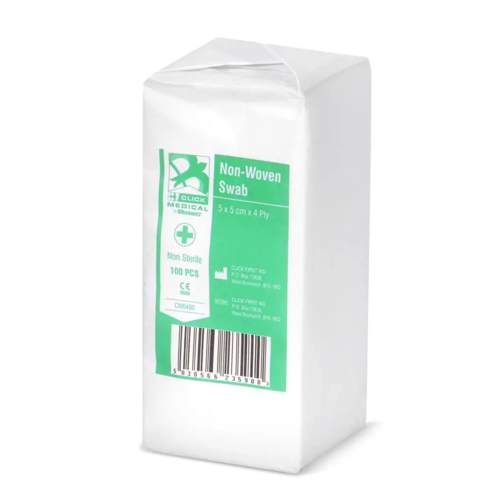 Click Medical Gauze Swabs 5cm X 5cm Pack Of 100 Non Sterile  (Box of 100)