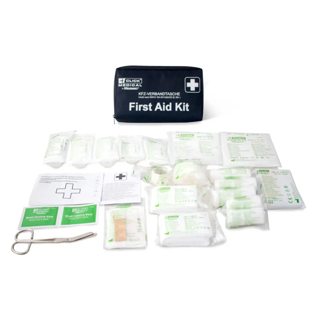 Click Medical German Vehicle First Aid Kit Din 13164 In Travel Bag 