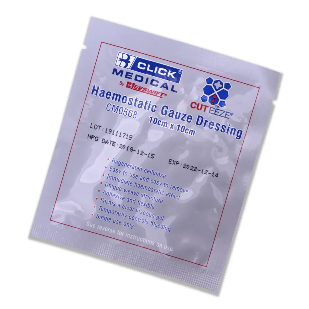 Click Medical Haemostatic Soluble Dressing 10X10cm 