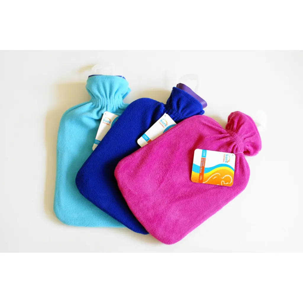 Click Medical Sure Thermal Hot Water Bottle With Fleece Cover Assorted (Pack of 6)