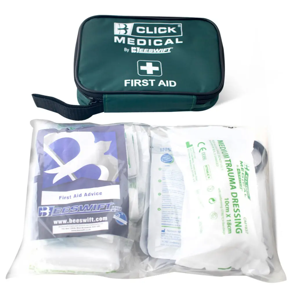 Click Medical Travel Kit (Compliant To Bs8599-1 / 2) In A Bag Green 