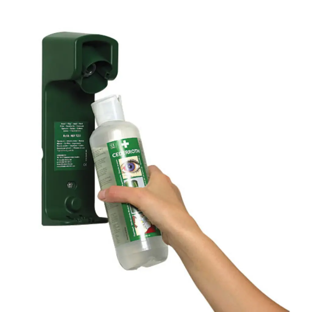 Click Medical Wall Bracket For 500ml Cederroth Eyewash Bottle Green 