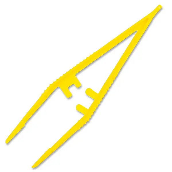 Click Medical YELLOW SHARPS FORCEPS Pack of 10