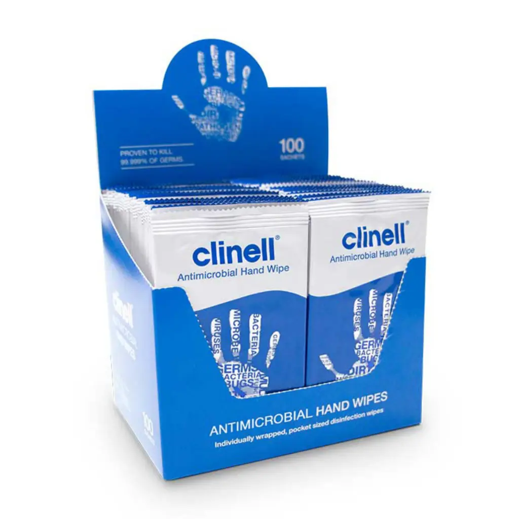 Clinell Clinell Antibacterial Hand Wipes Individually Wrapped  (Box of 100)
