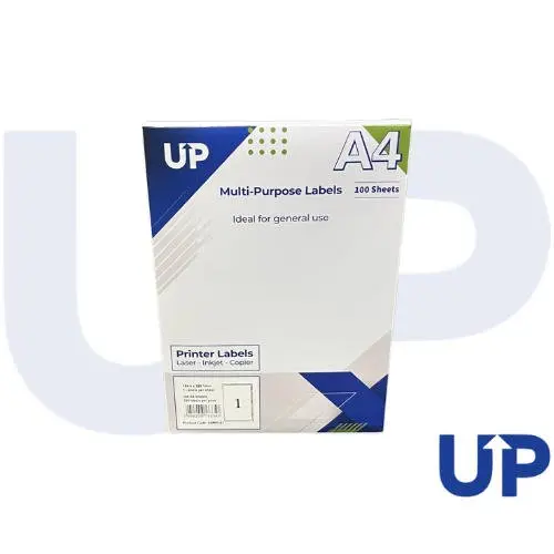 Comp A4 Multipurpose Labels 1 Per Sheet 199.6 x 289mm (White) Pk of 100 