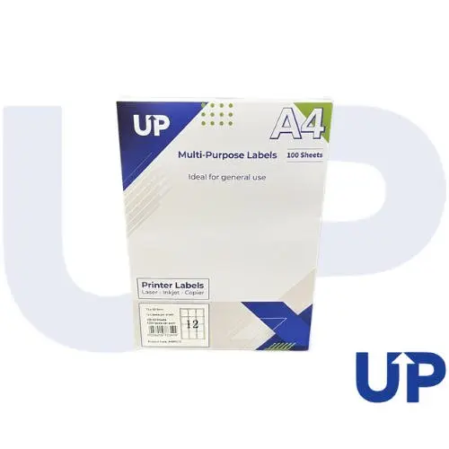 Comp A4 Multipurpose Labels 12 Per Sheet 72 x 63.5mm (White) Pk of 100