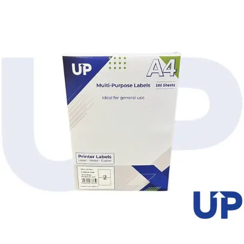 Comp A4 Multipurpose Labels 2 Per Sheet 199.6 x 143.5mm (White) Pk of 100 