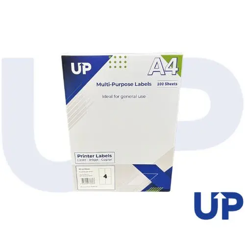 Comp A4 Multipurpose Labels 4 Per Sheet 139 x 99.1mm (White) Pk of 100 