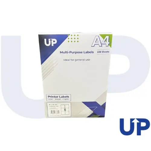 Comp A4 Multipurpose Labels 6 Per Sheet 99.1 x 93.1mm (White) Pk of 100