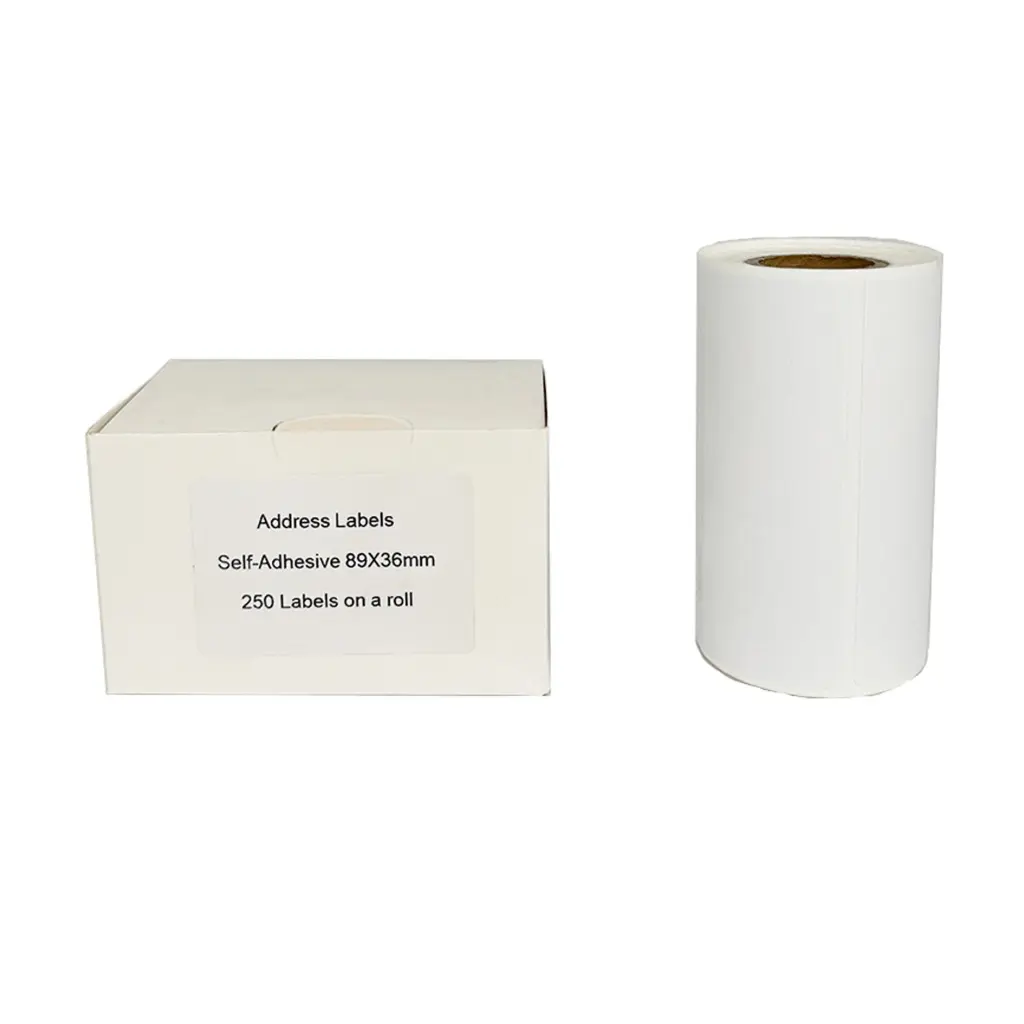 Comp Address Label Roll Self Adhesive 89x36mm White Pk of 250