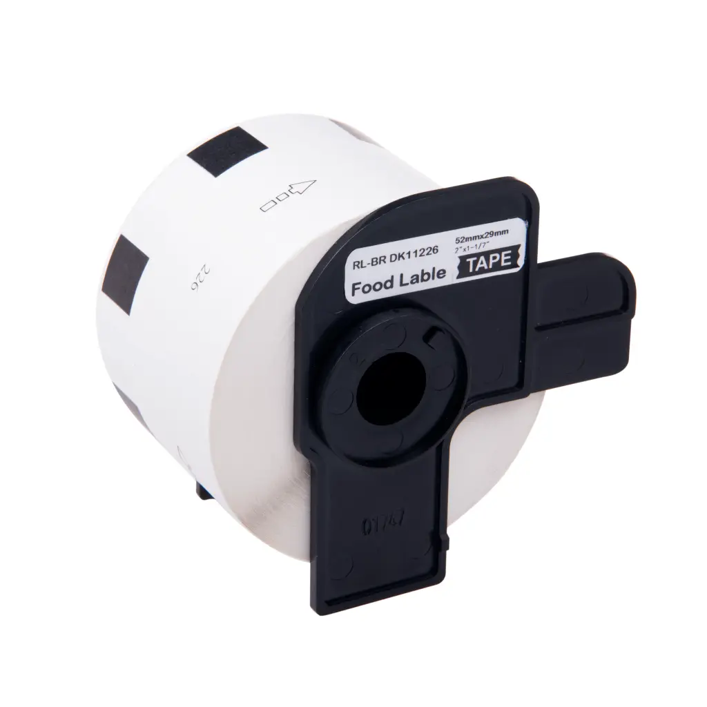 Comp Brother DK-11226 Food Label Tape Black on White Roll of 1000(52mm x 29mm)