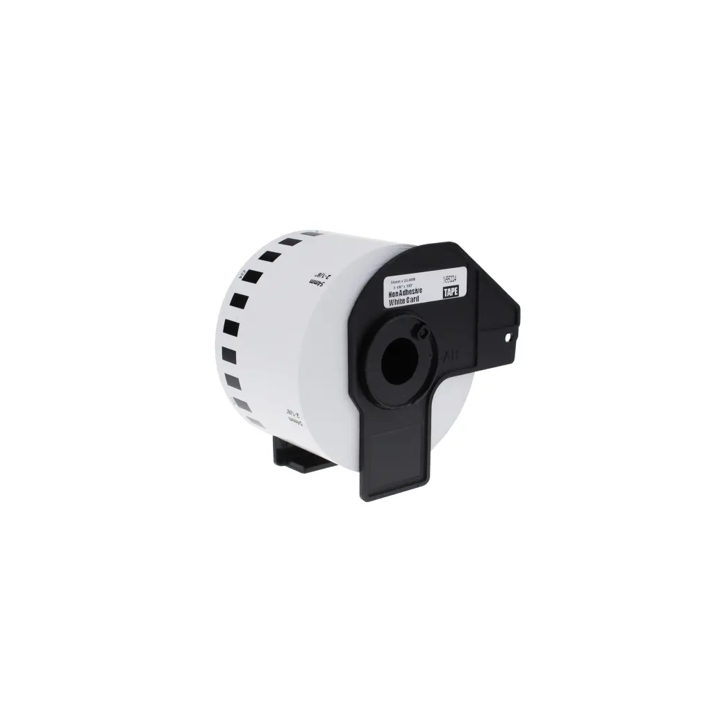 Comp Brother DK-N55224 Continuous Length Non-adhesive White Paper Tape Roll 54mm x 30.48m