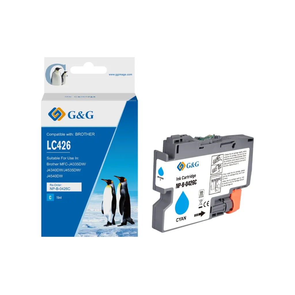 Comp Brother LC426C Cyan Ink Cartridge 16ml