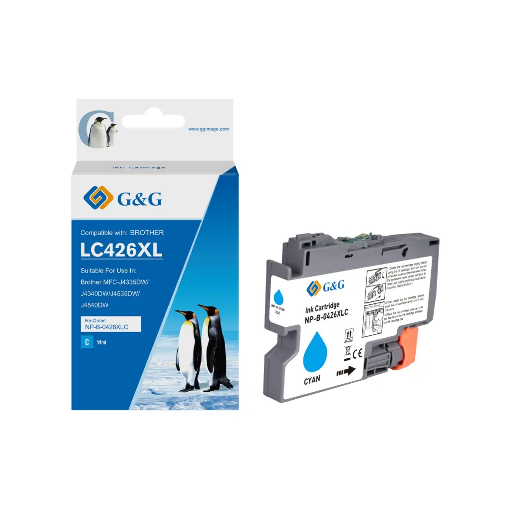 Comp Brother LC426XLC High Capacity Cyan Ink Cartridge 54ml