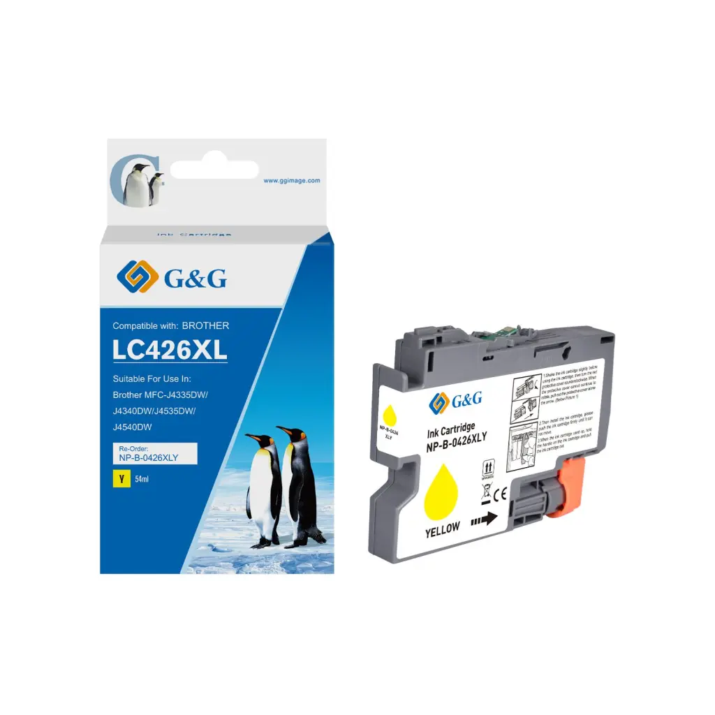 Comp Brother LC426XLY High Capacity Yellow Ink Cartridge 54ml