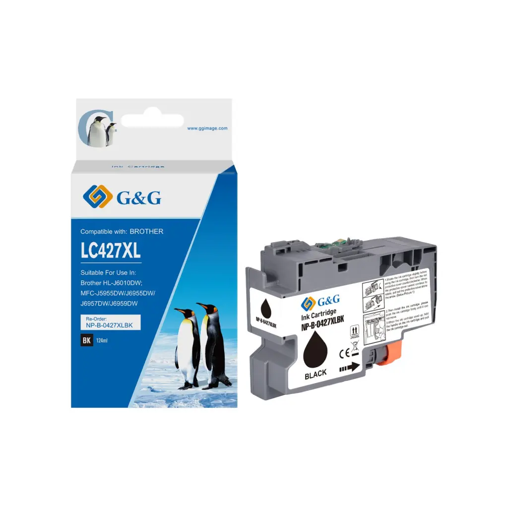Comp Brother LC427XLBK High Capacity Black Ink Cartridge 124ml
