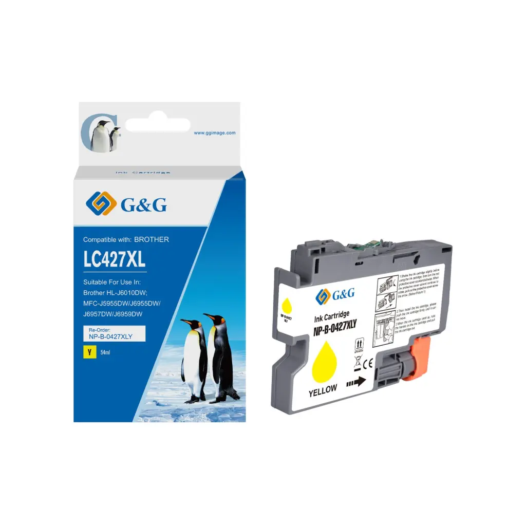 Comp Brother LC427XLY High Capacity Yellow Ink Cartridge 54ml