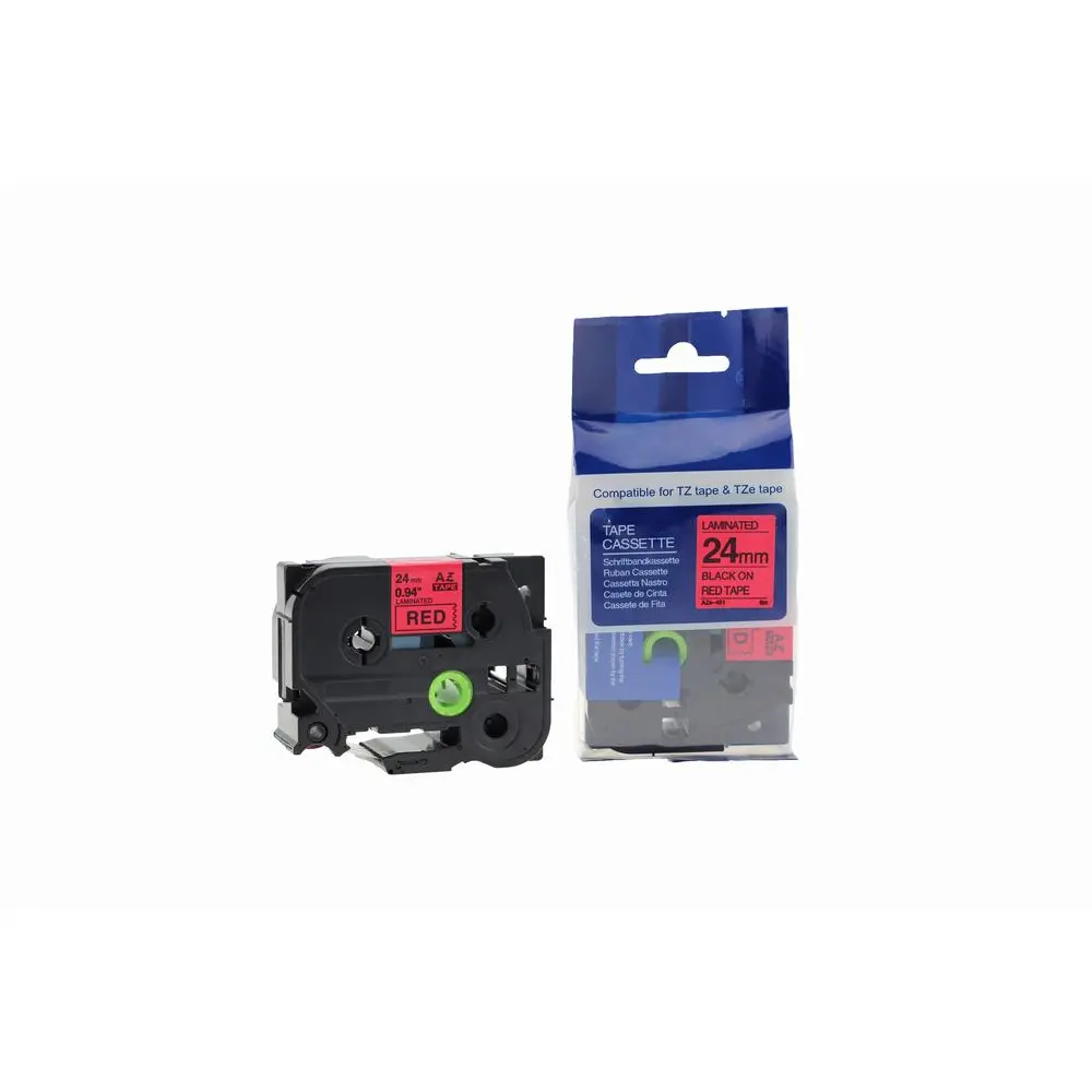 Comp Brother P-Touch TZe-451 Labelling Tape Cassette Black on Red also for TZ-451 