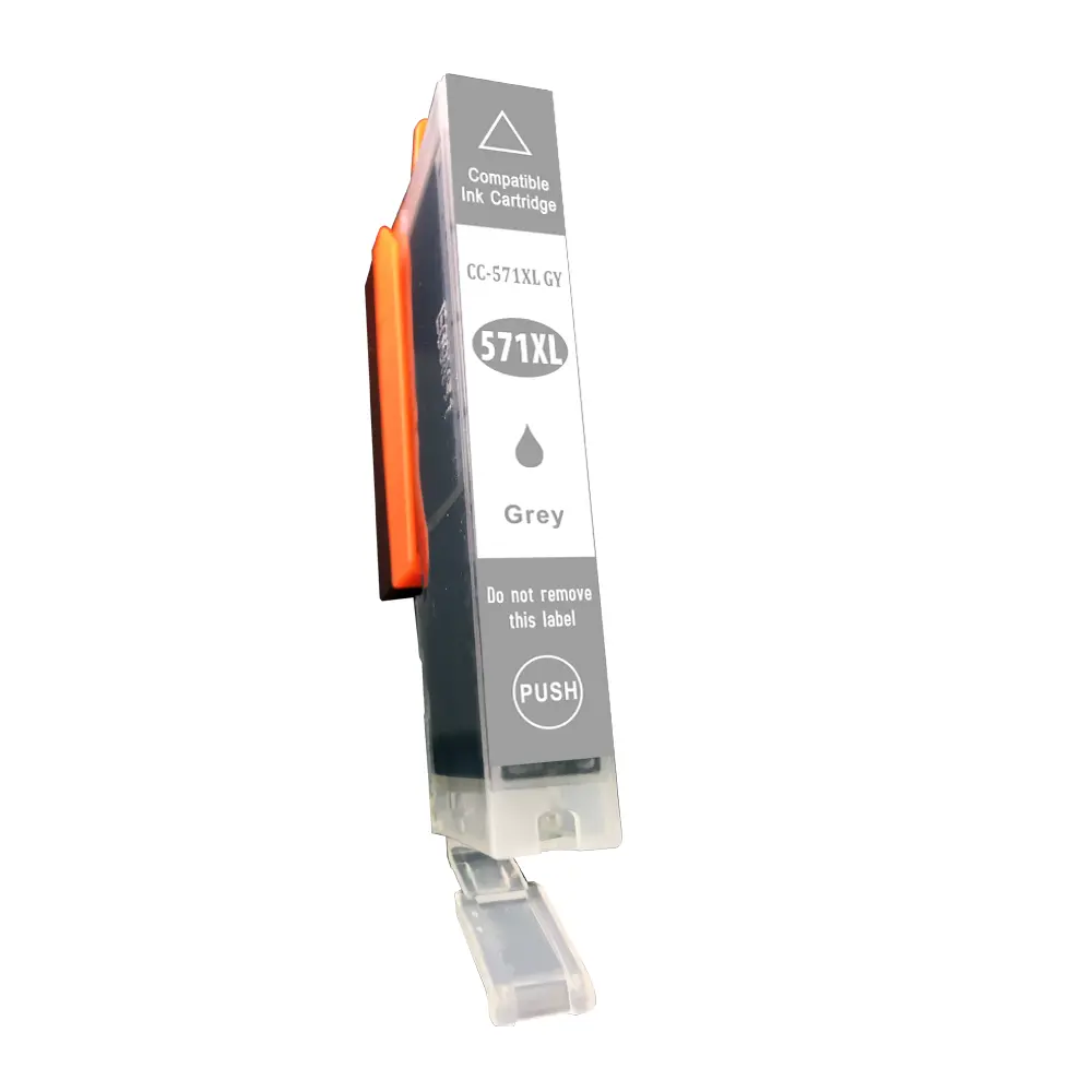 Comp Canon CLI-571XLGY Hi Yld Grey Ink Ctg 0335C001