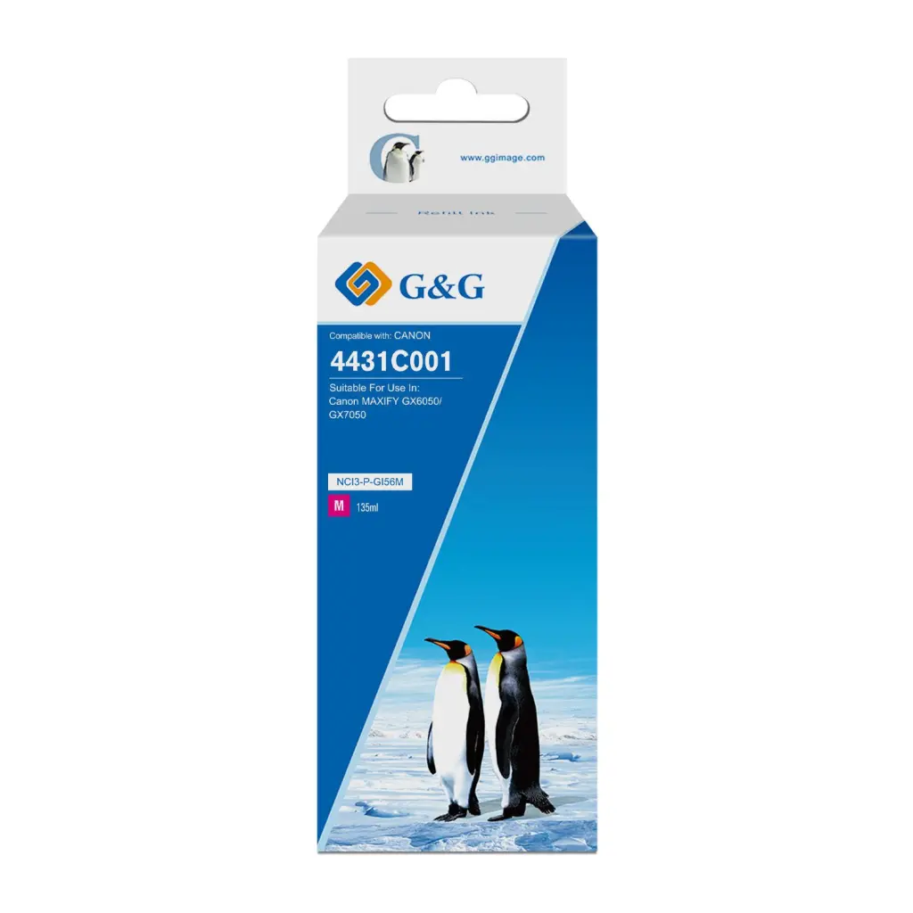 Comp Canon G+G GI-56M Magenta Ink Bottle 4431C001 135ml Ink 14000 Pages